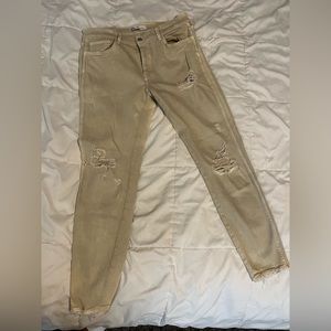 Men’s beige skinny jeans